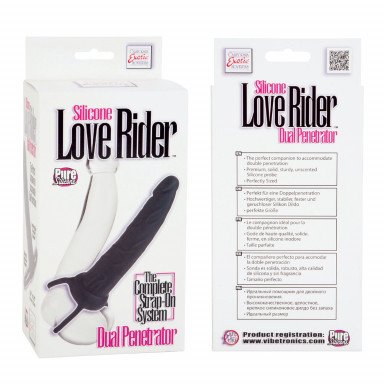 Насадка на пенис Silicone Love Rider Dual Penetrator для двойного проникновения - 14 см. фото 2