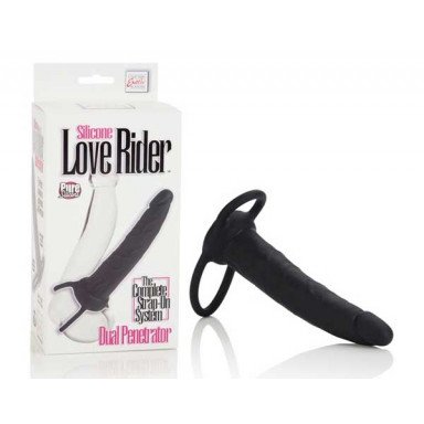 Насадка на пенис Silicone Love Rider Dual Penetrator для двойного проникновения - 14 см. фото 4