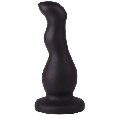 Чёрный анальный стимулятор для массажа простаты - 13,5 см., фото