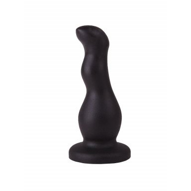 Чёрный анальный стимулятор для массажа простаты - 13,5 см. фото 2