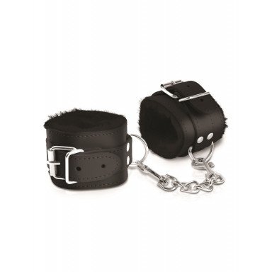 Чёрные наручники с меховой изнанкой Cumfy Cuffs фото 2