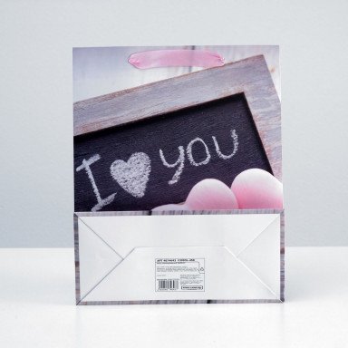 Подарочный пакет I love you - 32 х 26 см. фото 2