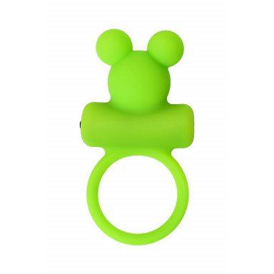 Зеленое виброкольцо на пенис A-Toys фото 3