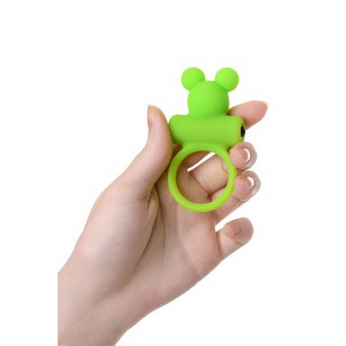 Зеленое виброкольцо на пенис A-Toys фото 4
