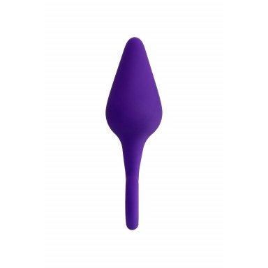 Фиолетовая анальная втулка Bung с петелькой - 11,5 см. фото 4