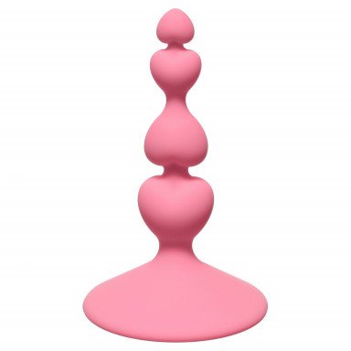 Розовая анальная пробка Sweetheart Plug Pink - 10 см., фото