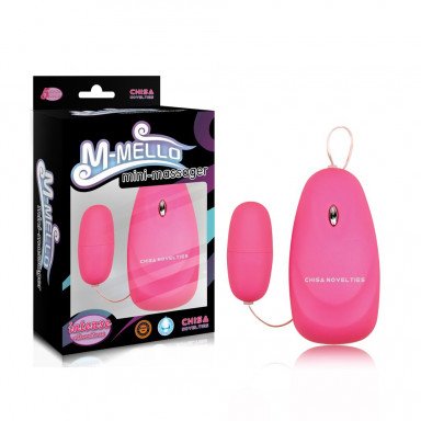 Розовое виброяйцо M-Mello Mini Massager фото 2