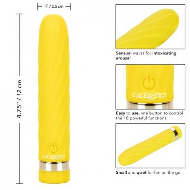 Желтая перезаряжаемая вибропуля Slay #SeduceMe - 12 см. фото 4