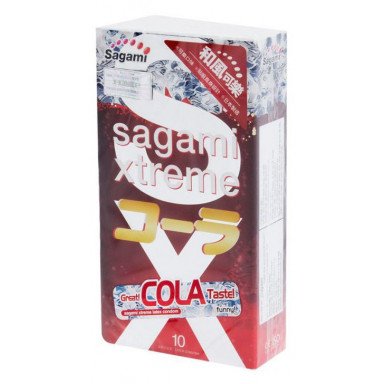 Ароматизированные презервативы Sagami Xtreme Cola - 10 шт., фото