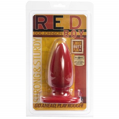 Анальная пробка Red Boy Large 5 Butt Plug - 13,2 см. фото 2