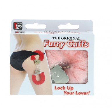 Металлические наручники с розовой меховой опушкой METAL HANDCUFF WITH PLUSH PINK фото 2