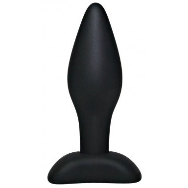 Чёрный анальный стимулятор Silicone Butt Plug Small - 9 см. фото 2