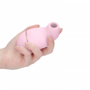 Розовый клиторальный вакуум-волновой массажер Irresistible Kissable фото 3