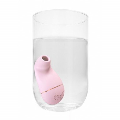 Розовый клиторальный вакуум-волновой массажер Irresistible Kissable фото 4
