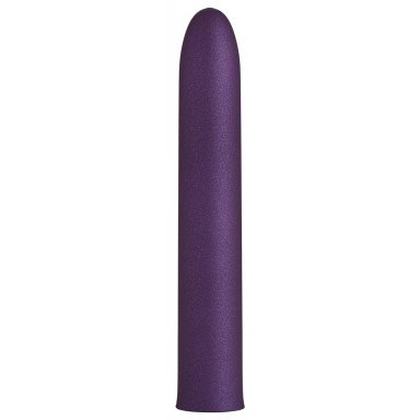 Фиолетовый гладкий вибратор Rocket Man - 14 см., фото