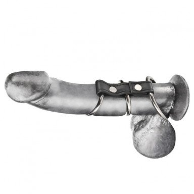 Хомут на пенис из трех металлических колец 3 RING GATES OF HELL фото 3
