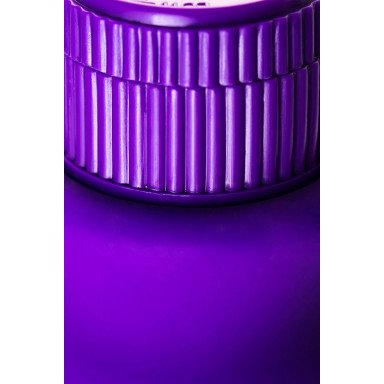 Фиолетовый вибратор с утолщением посередине и клиторальным зайчиком - 18 см. фото 9