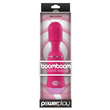 Ярко-розовый вибромассажер с усиленной вибрацией BoomBoom Power Wand фото 2
