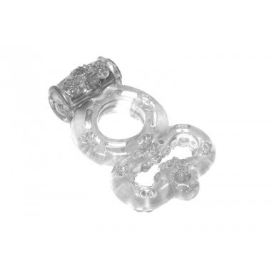 Прозрачное эрекционное кольцо Rings Treadle с подхватом фото 2
