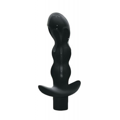 Чёрный анальный вибромассажёр Naughty - 14,5 см., фото