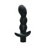 Чёрный анальный вибромассажёр Naughty - 14,5 см., фото