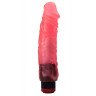 Рельефный розовый вибратор-реалистик - 19,5 см., фото