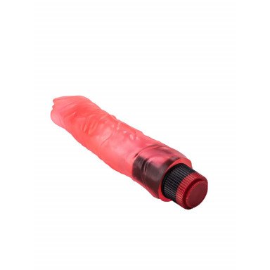 Рельефный розовый вибратор-реалистик - 19,5 см. фото 4
