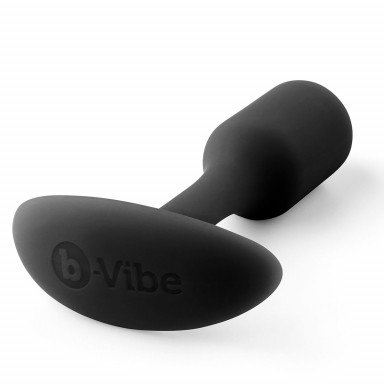 Чёрная пробка для ношения B-vibe Snug Plug 1 - 9,4 см. фото 2