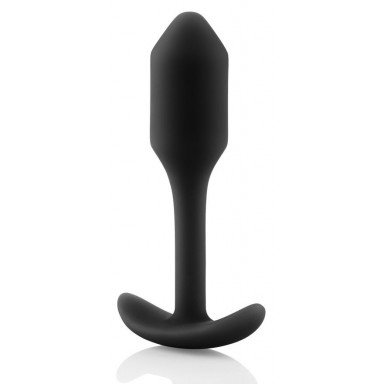 Чёрная пробка для ношения B-vibe Snug Plug 1 - 9,4 см. фото 5