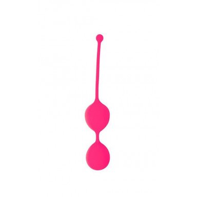 Розовые двойные вагинальные шарики Cosmo с хвостиком для извлечения, фото