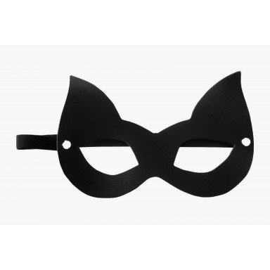 Черная маска Кошечка с ушками фото 3