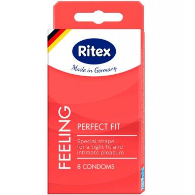 Презервативы анатомической формы с накопителем RITEX PERFECT FIT - 8 шт., фото