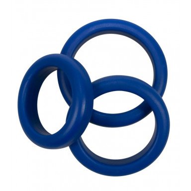 Набор из 3 синих эрекционных колец Blue Mate, фото