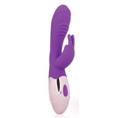 Фиолетовый вибромассажер с клиторальным зайчиком, фото