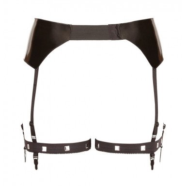 Черная сбруя на бедра с зажимами для половых губ Suspender Belt with Clamps фото 2