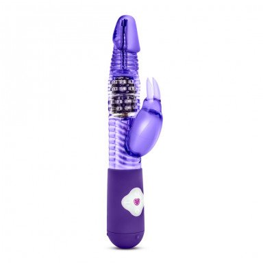 Фиолетовый вибратор с клиторальной стимуляцией Luxe Rabbit 2 - 26 см., фото