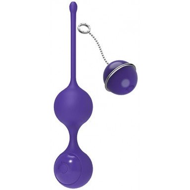Фиолетовые виброшарики с пультом управления K-Balls, фото