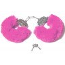 Шикарные наручники с пушистым розовым мехом, фото