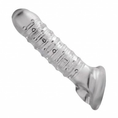 Утолщающая ребристая насадка на пенис, фото