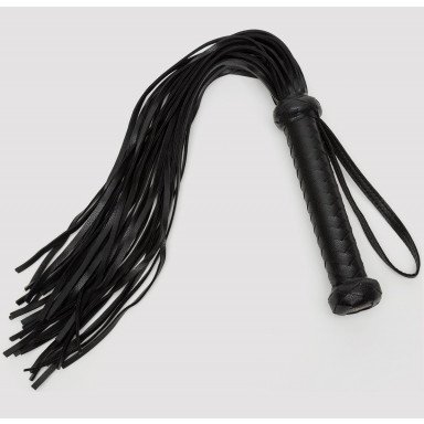 Черный кожаный флоггер Bound to You Faux Leather Flogger - 63,5 см., фото