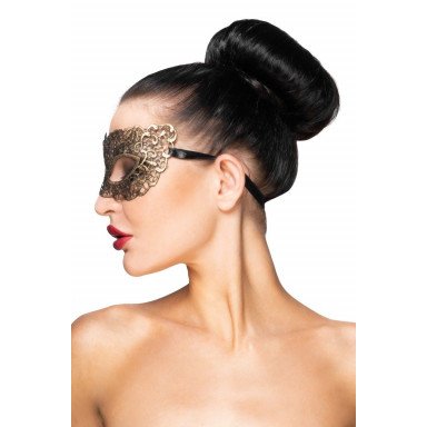 Золотистая карнавальная маска Альтаир фото 2