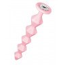 Розовая анальная цепочка с кристаллом Chummy - 16 см., фото