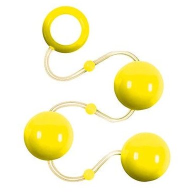 Желтые анальные шарики Renegade Pleasure Balls, фото