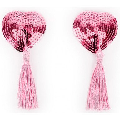 Розовые пэстисы-сердечки с кисточками, фото