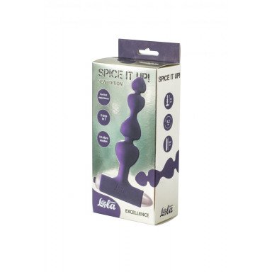 Фиолетовая анальная вибропробка-елочка New Edition Excellence - 15 см. фото 2