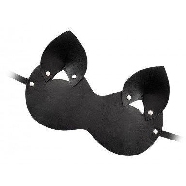 Закрытая черная маска Кошка, фото