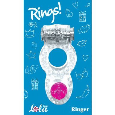 Прозрачное эрекционное кольцо Rings Ringer фото 3