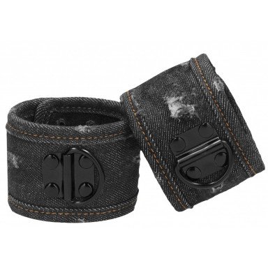 Черные джинсовые наручники Roughend Denim Style, фото