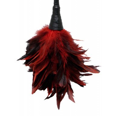 Кисточка с красно-чёрными пёрышками FRISKY FEATHER DUSTER - 36 см. фото 3