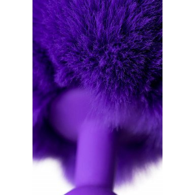 Фиолетовая анальная втулка Sweet bunny с фиолетовым пушистым хвостиком фото 10